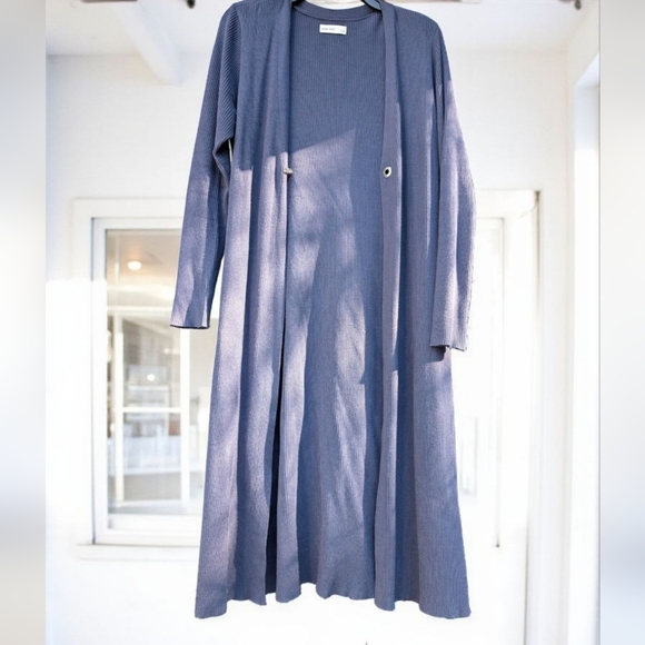 Nine West Hardware Long CardiganColor: Resolute Blue, Size: LARGE (EUC) - Picture 4 of 11